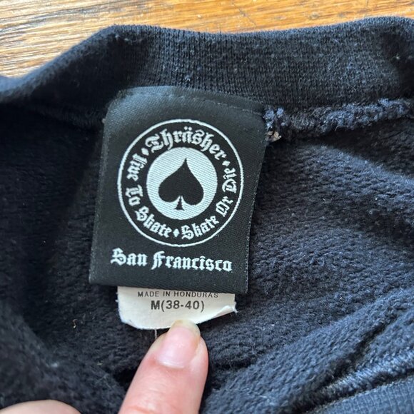 Thrasher Godzilla Japanese Lettering Sweatshirt Grunge Streetwear Mens Medium - Picture 6 of 7